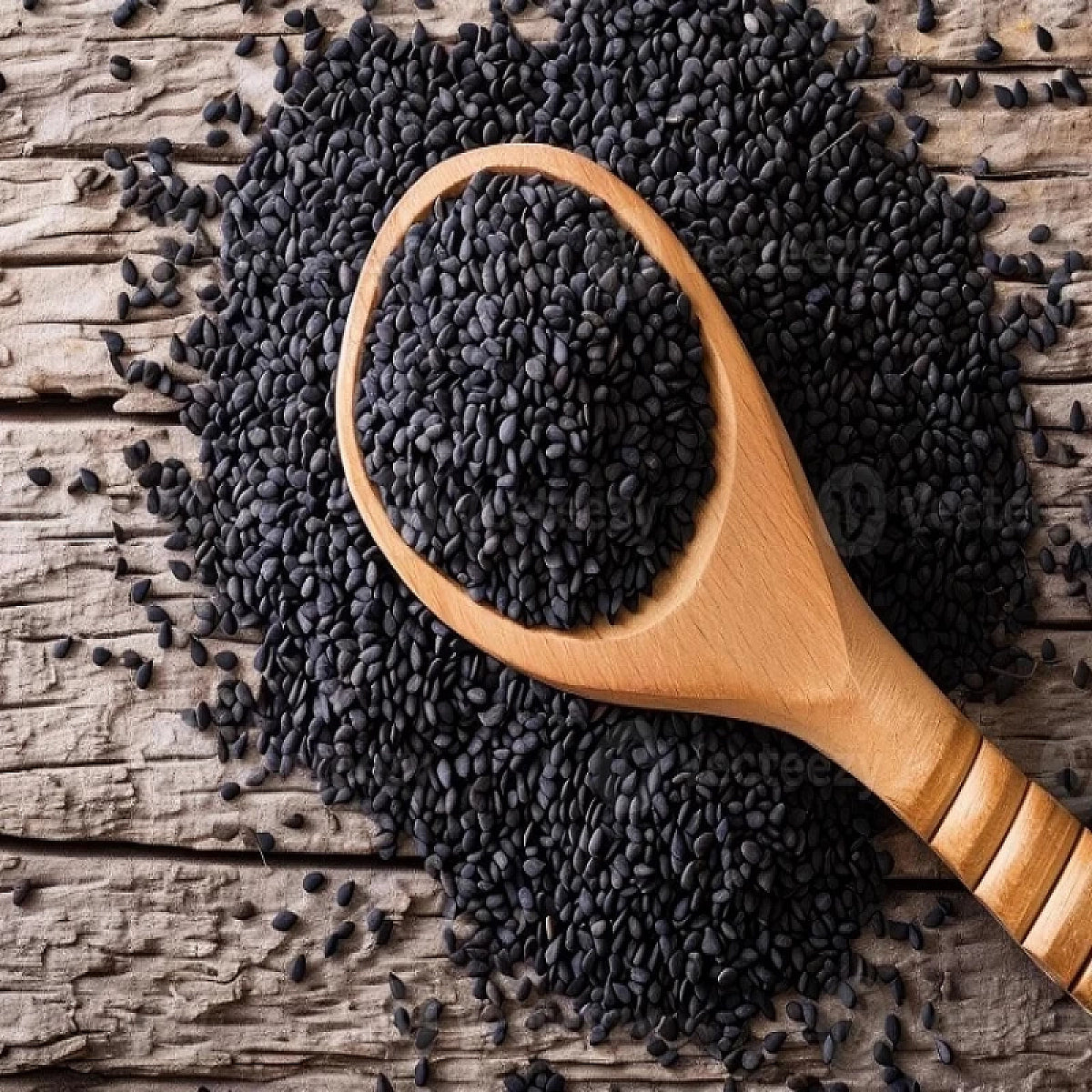 Acure Raw Black Seeds Kalojira on Wooden Spoon - Natural Immunity Booster | কালোজিরা দানা