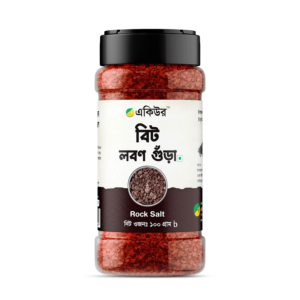 Acure প্রিমিয়াম বিট লবণ গুঁড়া জার – Premium Black Salt Rock Salt Bangladesh