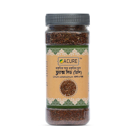 Acure প্রিমিয়াম তিশি দানা জার – Premium Flax Seed Bangladesh