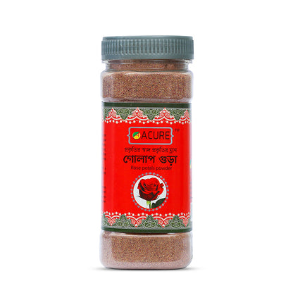 Acure Rose Powder - Pure Organic Rose Petal Powder for Skin Care and Glowing Complexion | গোলাপ গুঁড়া