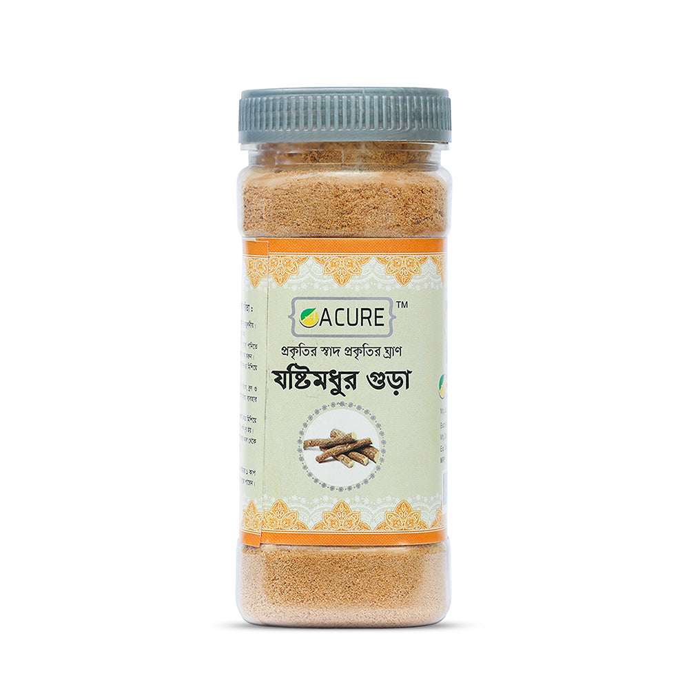 Acure Liquorice Powder - Pure Organic Yashtimadhu Powder for Throat and Skin Care | যষ্টিমধু গুঁড়া