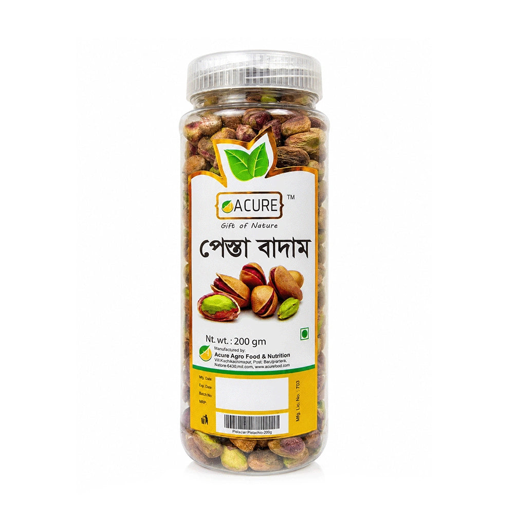 Acure Pistachio (Pesta) পেস্তা বাদাম Jar - 200g premium Quality