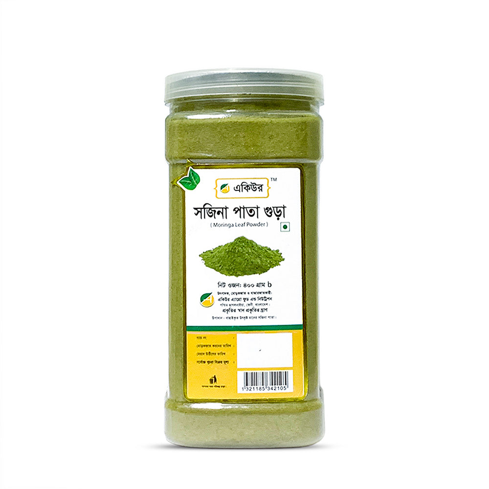 Acure Pure Moringa Powder - Family Pack Herbal Superfood 400g | সজিনা গুঁড়া