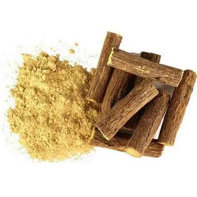 Acure Pure Liquorice Powder Heap with Raw Yashtimadhu Roots - Natural Herb | যষ্টিমধু মূল ও গুঁড়া