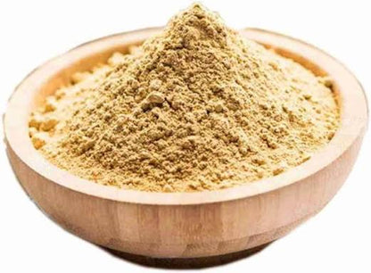 Acure Pure Multani Mati Powder Heap in Wooden Bowl - Natural Skincare Clay | বাটিতে মুলতানি মাটি গুঁড়া