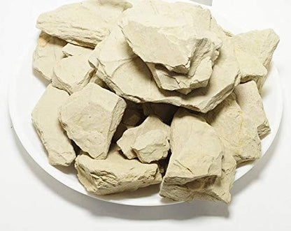 Raw Natural Multani Mati Stone Chunks - Fuller's Earth Raw Material | কাঁচা মুলতানি মাটির টুকরা